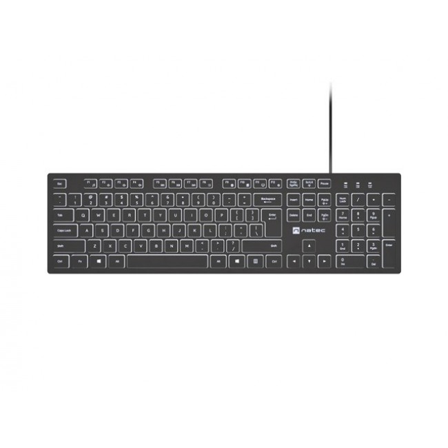 Natec Herring Glow US Keyboard with white backlight
