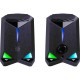 PC SPEAKERS ROCKET 2.0 6W LED USB BLACK