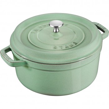 Staub Round Cast Iron Pot - 3.8 ltr, Mint
