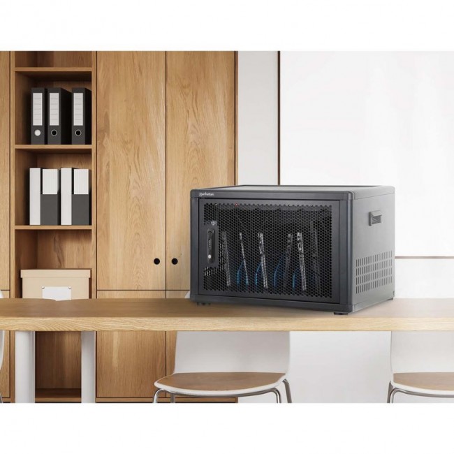Manhattan Laptop Charging Cabinet Desktop (or trolley) via USB-C 65W 16