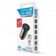Car charger 1 X USB QC3.0 18W black + cable USB-C 1m