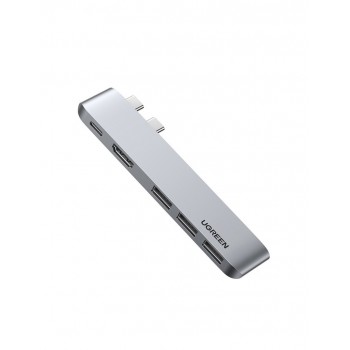 Ugreen 60559 laptop dock/port replicator USB 3.2 Gen 1 (3.1 Gen 1) Type-C Silver