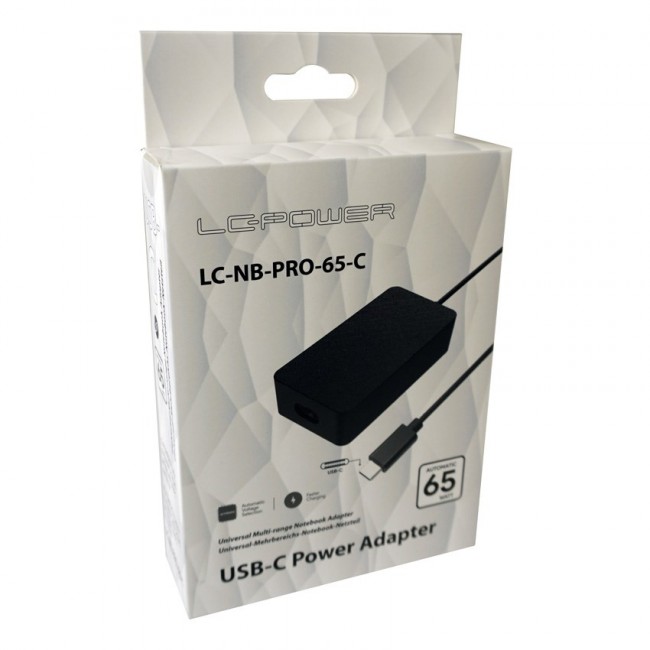 LC-Power LC-NB-PRO-65-C power adapter/inverter Indoor 65 W Black