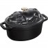 Staub oval cast iron pot suckling pig - 1 ltr, Black