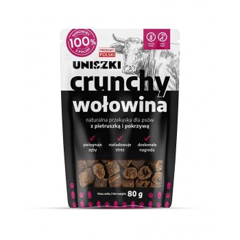 UNISZKI Crunchy Beef with Parsley and Nettle - Dog Treat - 80g
