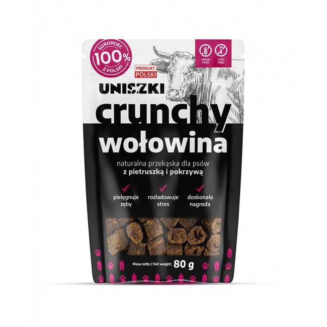 UNISZKI Crunchy Beef with Parsley and Nettle - Dog Treat - 80g