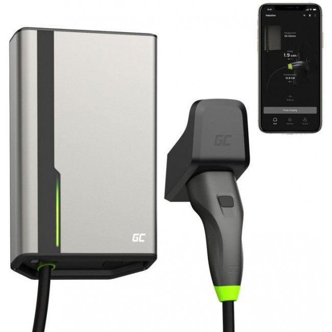 Green Cell EVGC021A2275 electric vehicle charging station Grey Aluminium Wall 3 Built-in display LED Green Cell EVGC021A2275 electric vehicle charging station Grey Aluminium Wall 3 Built-in display LED