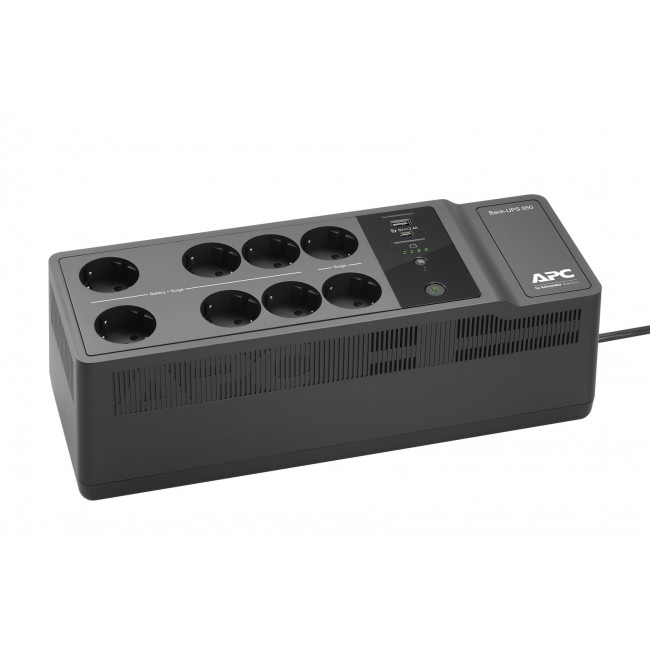 APC Back-UPS BE850G2-GR - Emergency power supply 8x socket, 850VA, 2 USB chargers, 1 USB data port