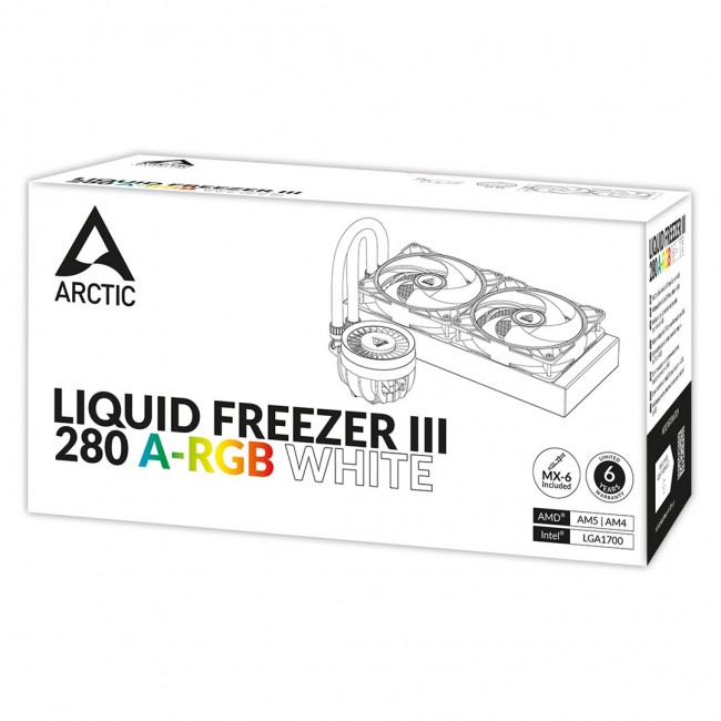 ARCTIC Liquid Freezer III 280 A-RGB - Multi Compatible All-in-One CPU Water Cooler with A-RGB ARCTIC Liquid Freezer III 280 A-RGB - Multi Compatible All-in-One CPU Water Cooler with A-RGB