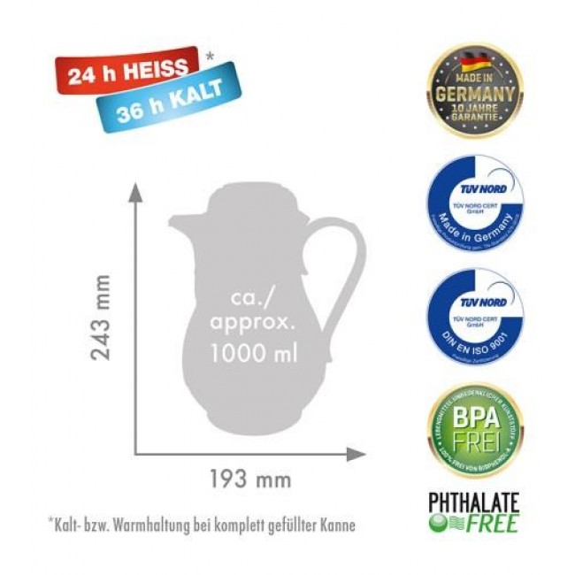 ROTPUNKT 330-16-04-0 vacuum flask 1 L Cherry (fruit) ROTPUNKT 330-16-04-0 vacuum flask 1 L Cherry (fruit)