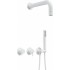 Concealed shower set with hand shower - with horizontal mixer