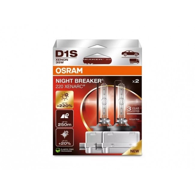 OSRAM D1S XENARC NIGHT BREAKER 220 - 3-year warranty