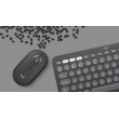 Logitech Pebble 2 Combo keyboard Mouse included Universal RF Wireless + Bluetooth QWERTY US International Graphite