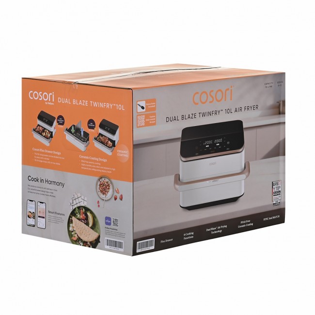 Cosori 1895375 Double 10 L Stand-alone 2800 W Hot air fryer White