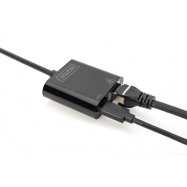 Digitus USB Type-CTM Gigabit Ethernet adapter with Power Delivery support