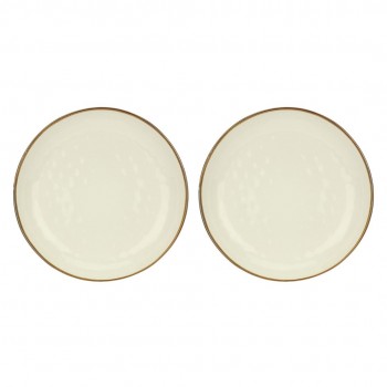 Set of 2 Concerto Avorio Round Bowls - Ivory, 30 cm