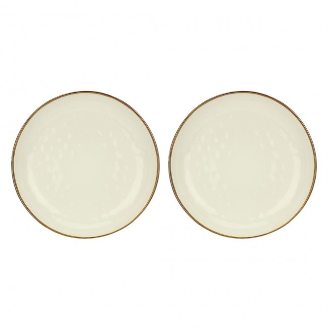 Set of 2 Concerto Avorio Round Bowls - Ivory, 30 cm