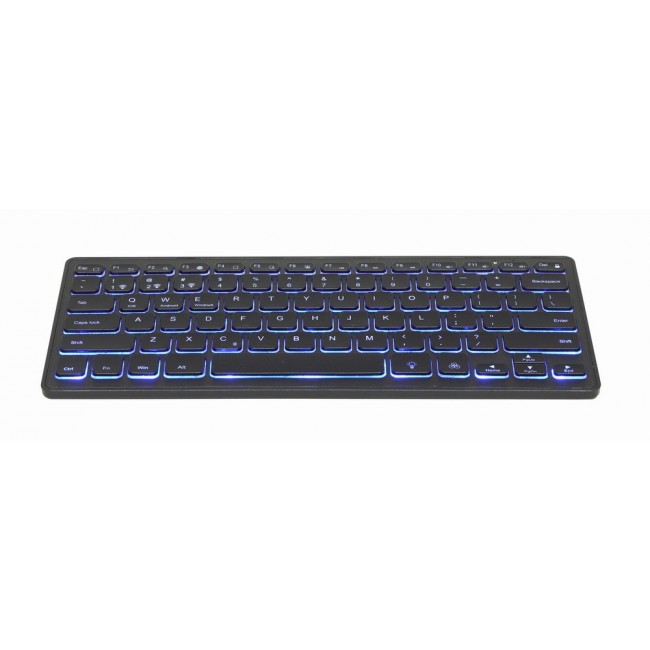 Gembird KB-BTRGB-01-DE keyboard Universal Bluetooth QWERTZ German Black