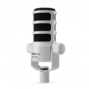 R DE PodMic USB White - dynamic microphone for podcasting
