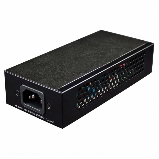Intellinet Gigabit High-Power PoE+ Injector, 1 x 30 W, IEEE 802.3at/af Power over Ethernet (PoE+/PoE)