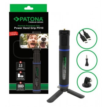 PATONA Premium Grip Power Hand PH10 + powerbank Black