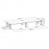 Dual Monitor Stand - Double Maclean, max. 20kg, tempered glass, (1029x285x127mm), MC-936