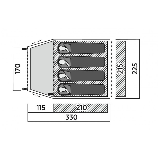 Easy Camp Setesdal 4 Green Dome/Igloo tent Easy Camp Setesdal 4 Green Dome/Igloo tent