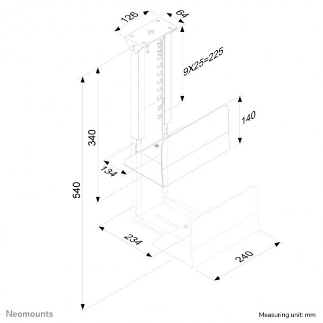Neomounts CPU-D200BLACK CPU holder - max 30 kg - universal