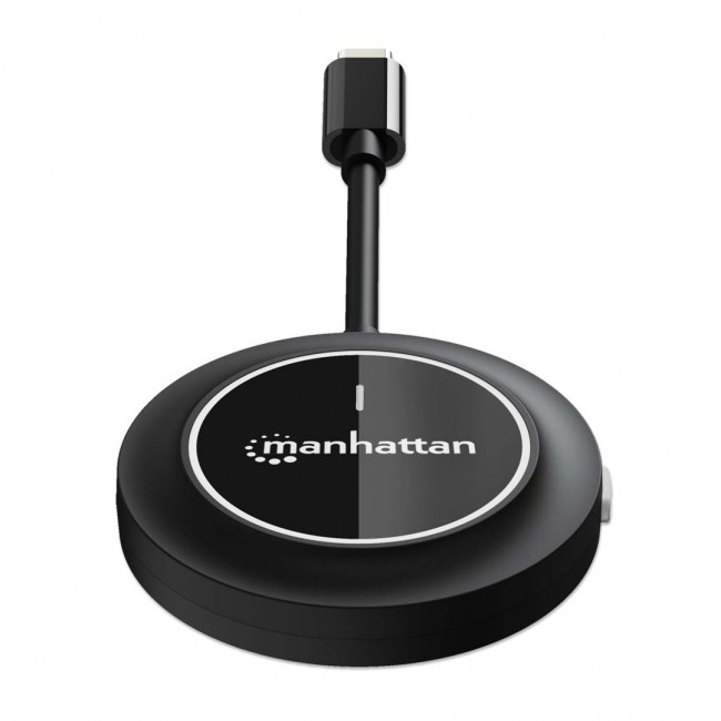 Manhattan 1080p Wireless HDMI Display Adapter with USB-C Transmitter, Dongle Wirelessly Displays a Video Signal from a USB-C Device on an HDMI TV or Projector, Requires Receiver from 208420 Wireless HDMI Presentation Kit, Black