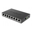 D-Link DGS-108 Unmanaged L2 Gigabit Ethernet (10/100/1000) Black