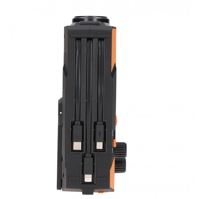 Extralink RADIO AWARYJNE SOLARNE Z KORBKA DYNAMO POWERBANK 4000MAH Z LATARKA SOS SR-4000 Portable Analog Black, Orange