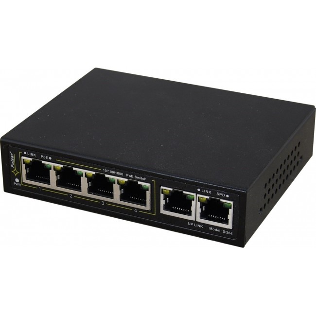 SWITCH GIGABIT POE 4+2 PULSAR SG64 SWITCH GIGABIT POE 4+2 PULSAR SG64