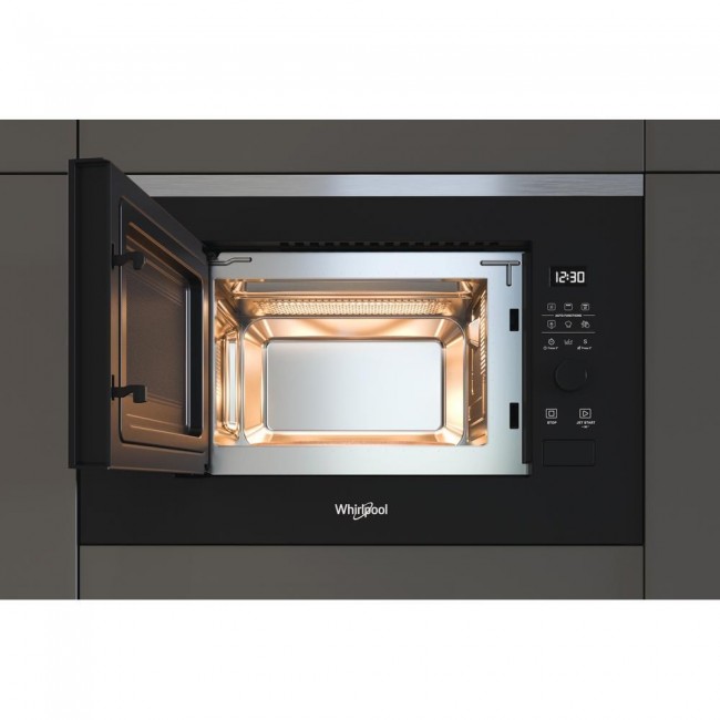 Whirlpool WMF201G Black, Stainless steel Grill microwave Built-in 20 L 800 W