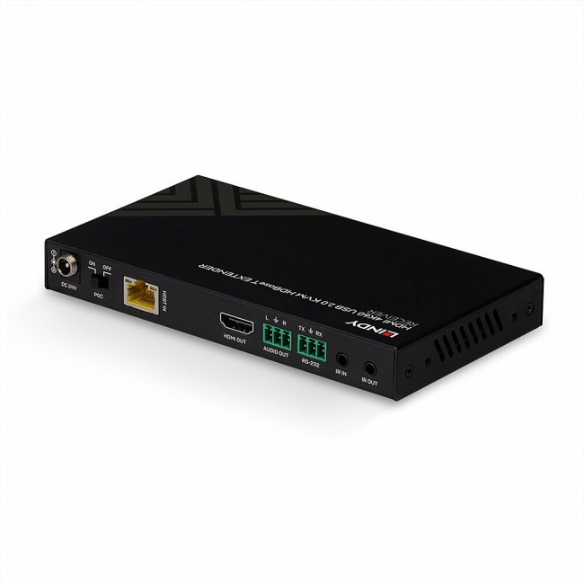 Lindy 150m Cat.6 HDMI 4K60, IR, RS-232 & Audio HDBaseT KVM Extender, Receiver