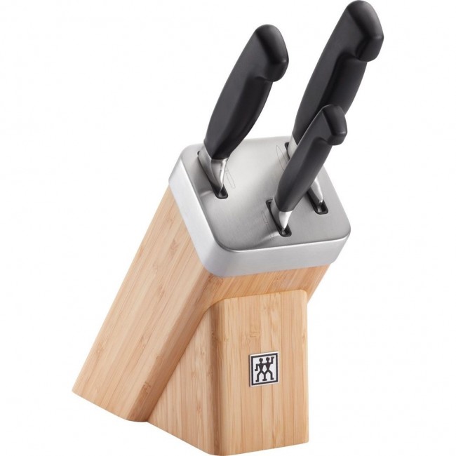 SET OF 3 KNIVES IN SELF-SHARPENING BLOCK ZWILLING FOUR STAR 35135-400-0 SET OF 3 KNIVES IN SELF-SHARPENING BLOCK ZWILLING FOUR STAR 35135-400-0