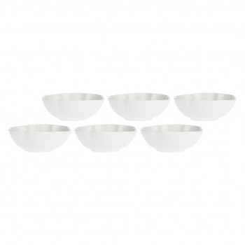 LA PORCELLANA BIANCA VILLADEIFIORI Set of 6 round bowls 15 cm