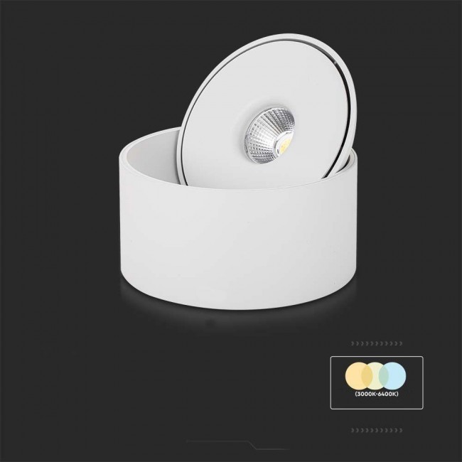 Surface-mounted LED luminaire V-TAC VT-2825 20W CRI90 CCT 3000K-4000K-6400K 1408lm (SKU 23155) White