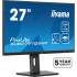 iiyama ProLite 27 QHD IPS technology panel with RJ45 (LAN), KVM Switch and USB-C Dock with 96W power delivery