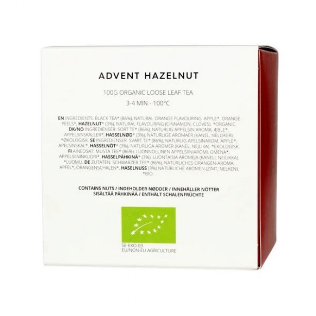 Loose black tea Advent Hazelnut 100g - Teministeriet Loose black tea Advent Hazelnut 100g - Teministeriet