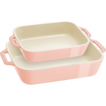 STAUB COOKING Zestaw 2 p misk w prostokątnych, jasnor owy