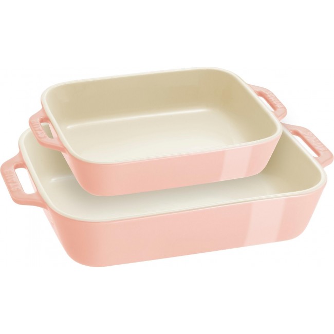 STAUB COOKING Zestaw 2 p misk w prostokątnych, jasnor owy