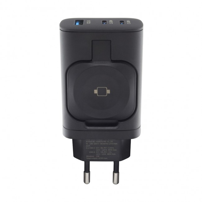 RealPower 450476 mobile device charger Power bank, Smartwatch, Tablet Black AC Wireless charging Fast charging Indoor RealPower 450476 mobile device charger Power bank, Smartwatch, Tablet Black AC Wireless charging Fast charging Indoor