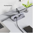 UNITEK H1337AGY01 interface hub USB 3.2 Gen 1 (3.1 Gen 1) Type-C 5000 Mbit/s Grey
