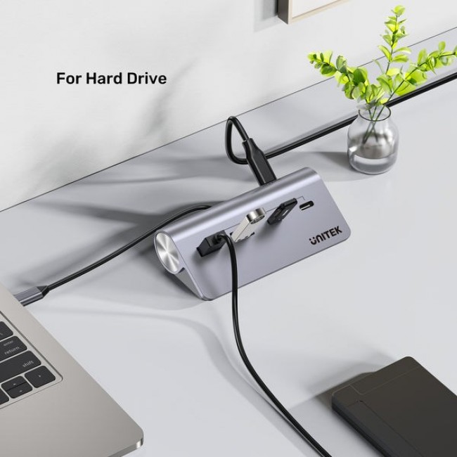 UNITEK H1337AGY01 interface hub USB 3.2 Gen 1 (3.1 Gen 1) Type-C 5000 Mbit/s Grey
