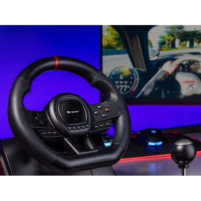 Tracer SimRacer Manual Gearbox 6in1 Black Steering wheel + pedals + shifter Analogue Nintendo Switch, PC, PlayStation 4, Playstation 3, Xbox One, Xbox 360 Tracer SimRacer Manual Gearbox 6in1 Black Steering wheel + pedals + shifter Analogue Nintendo Switch, PC, PlayStation 4, Playstation 3, Xbox One, Xbox 360