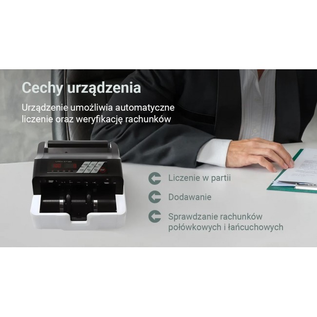 Extralink LOCKSTAR PROFESJONALNA LICZARKA NOMINALOWA DO BANKNOT W UV, IR, MG X-300 Banknote counting machine White Extralink LOCKSTAR PROFESJONALNA LICZARKA NOMINALOWA DO BANKNOT W UV, IR, MG X-300 Banknote counting machine White