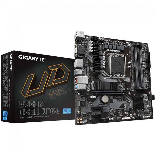 Gigabyte B760M DS3H DDR4 motherboard Intel B760 LGA 1700 micro ATX Gigabyte B760M DS3H DDR4 motherboard Intel B760 LGA 1700 micro ATX