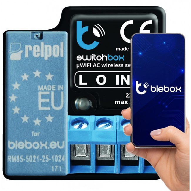 BLEBOX switchbox v3 - 230V CIRCUIT BREAKER WITH ENERGY METERING BLEBOX switchbox v3 - 230V CIRCUIT BREAKER WITH ENERGY METERING