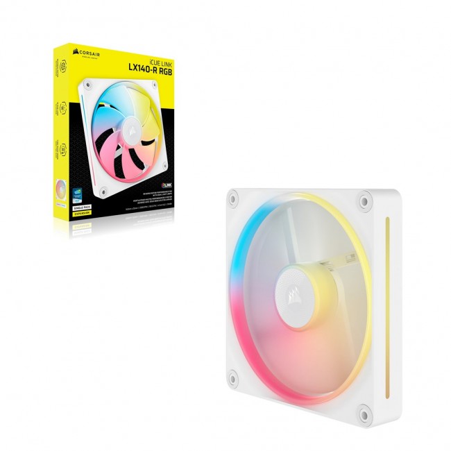 Corsair iCUE LINK LX140-R RGB Computer case Fan 14 cm White 1 pc(s) Corsair iCUE LINK LX140-R RGB Computer case Fan 14 cm White 1 pc(s)