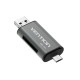 Vention USB3.0 Multi-function Card Reader Gray Metal Type Vention USB3.0 Multi-function Card Reader Gray Metal Type